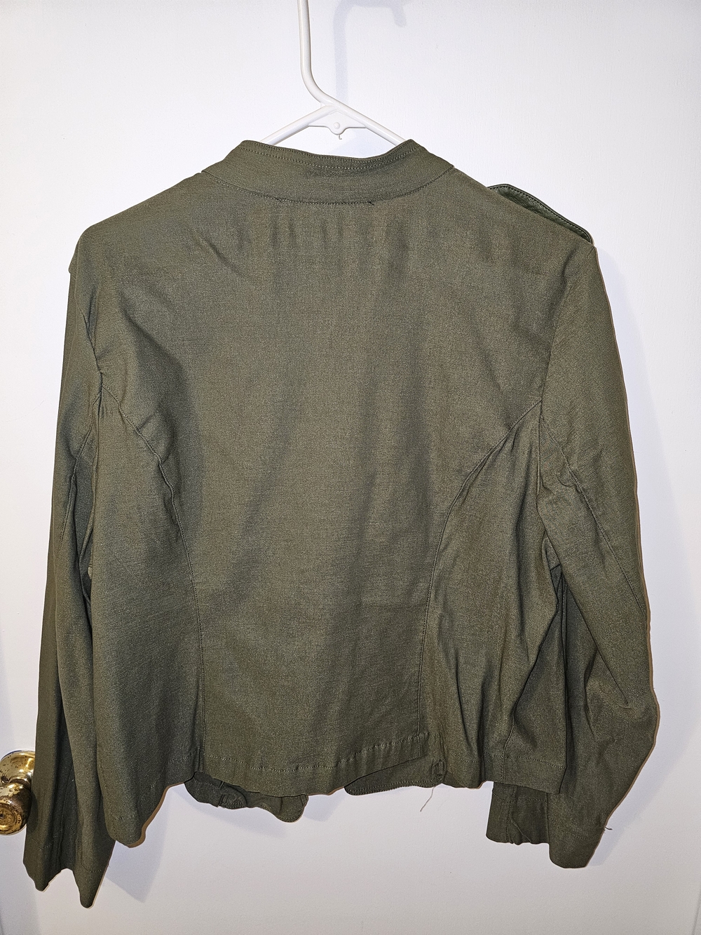 Ashley Stewart Olive Green Military-Style Field Jacket - Picture 4 of 4